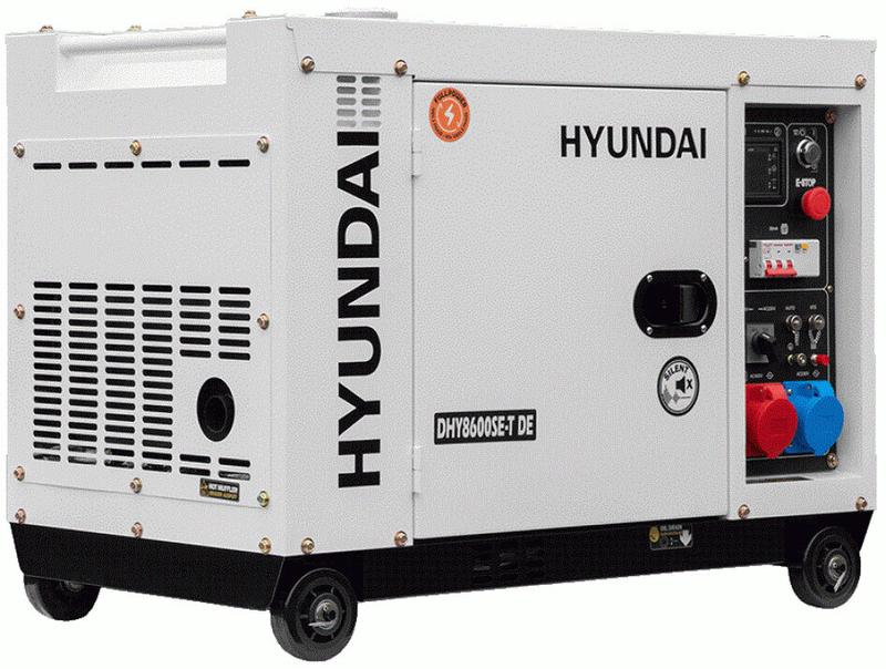 Генератор дизельний Hyundai DHY 8600SE-T
