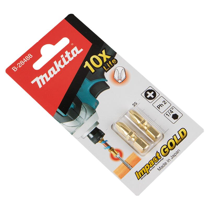 Торсионная насадка по дереву Makita PH2 25 мм, 2 шт (B-28488)