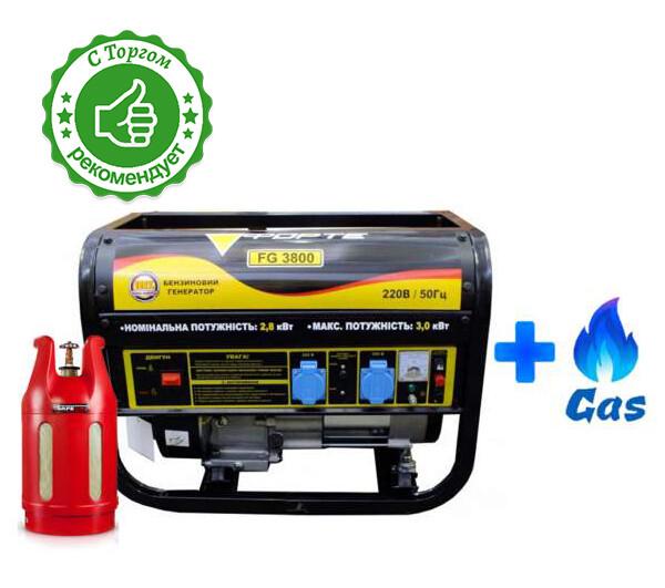 Генератор бензо-газовий Forte FG LPG 3800