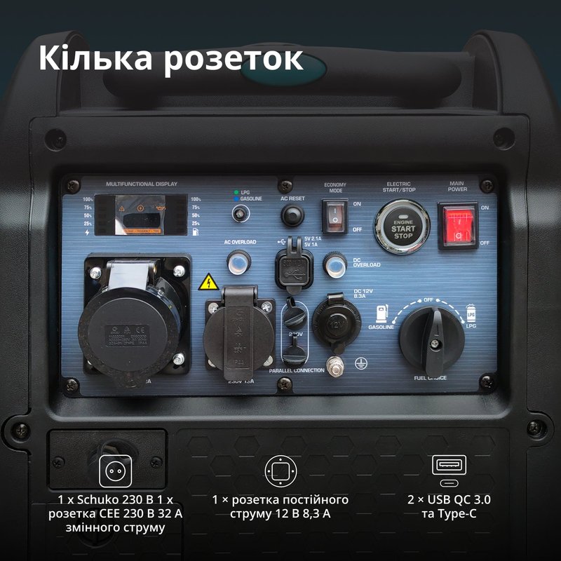 Інверторний газобензиновий генератор KS 5500iEG S