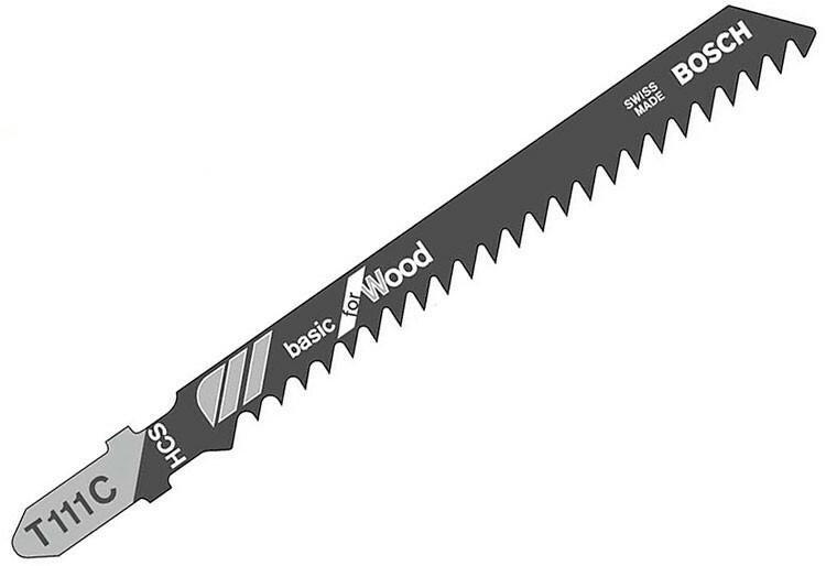 Пилки для лобзика Bosch T 111 С Basic for Wood HCS (2608630033) 5 шт