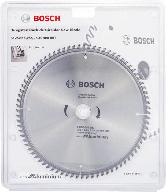 Пильний диск Bosch ECO ALU / Multi 250x30 80 зуб. (2608644393)