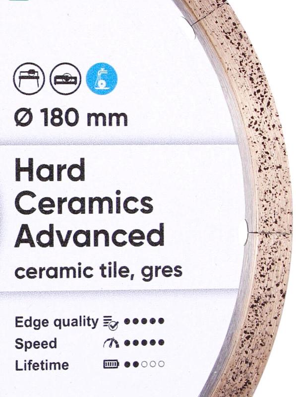 Диск алмазний відрізний Distar 1A1R 180x1,4x8,5x25,4 Hard ceramics Advanced (11120528014)