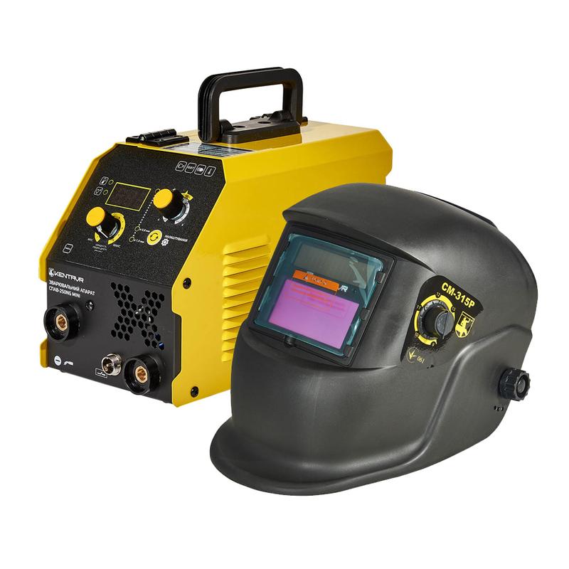 Комплект: зварювальний апарат Кентавр СПАВ-250 NG Mini + маска Кентавр СМ-315Р (1+1)