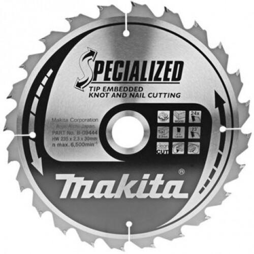 Пильний диск Makita Specialized по дереву з цвяхами 235x30мм 24T (B-09444)