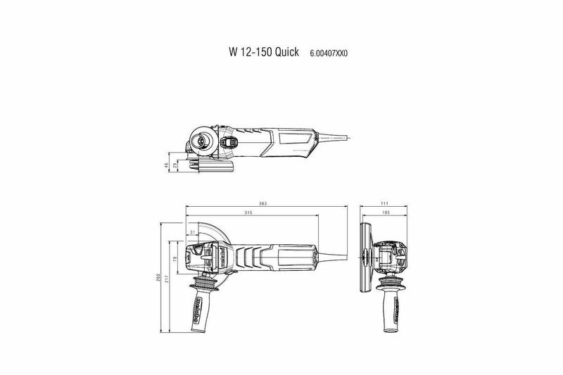 Болгарка Metabo W 12-150 Quick (600407000)