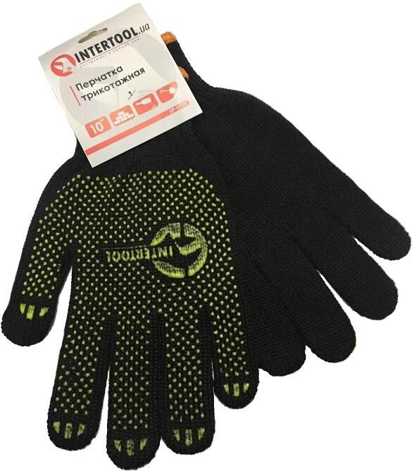 Рукавички Intertool ПВХ 60/40 чорні (SP-0125)