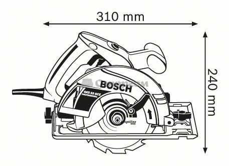 Пила дискова Bosch GKS 55 GCE L-BOXX (0601664901)