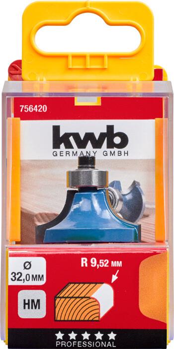 Фреза по дереву кромочна калевочна KWB 32мм хвостовик 8 мм (756420)