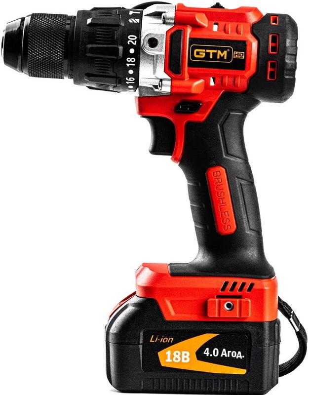 Акумуляторний ударний дриль-шурупокрут GTM DSI18/80BL (2898)