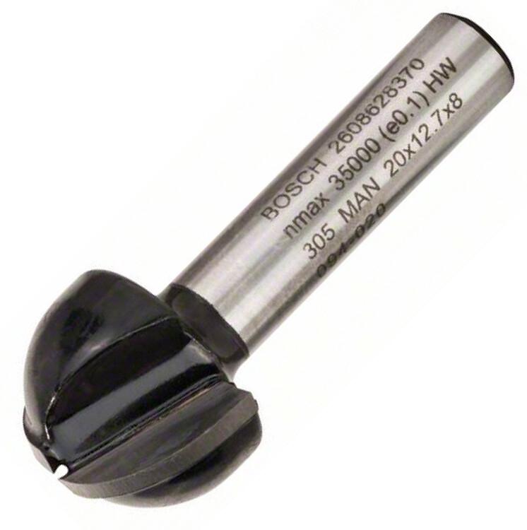 Фреза галтельна Bosch Std S8/R10/D20/L12.4 (2608628370)