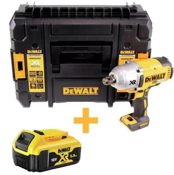 Гайкокрут ударний акумуляторний безщітковий DeWALT DCF897NT+DCB184