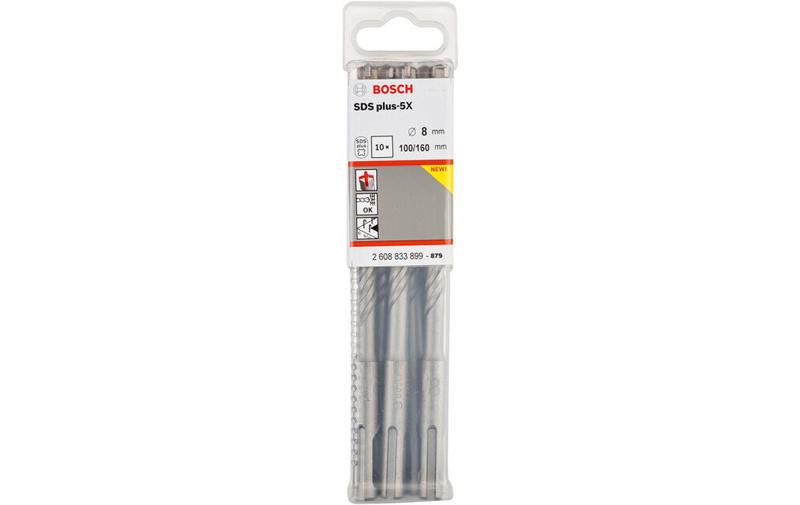 Набір бурів Bosch SDS plus-5X 8x100x160 мм, 10 шт (2608833899)