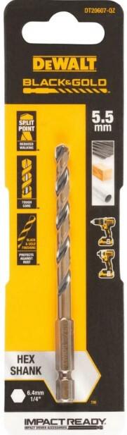 Свердло по металу DeWalt Extreme Impact Black Gold DT20607