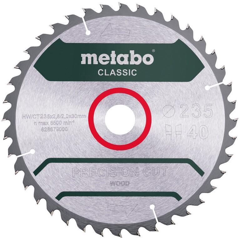 Пильний диск Metabo Precision cut Classic HW / CT 235х2.8 / 2x30, Z40 WZ 15 (628679000)