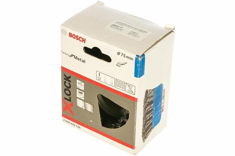 Щітка чашкова Bosch X-LOCK сталь, 75 мм, 0.35 мм (2608620726)