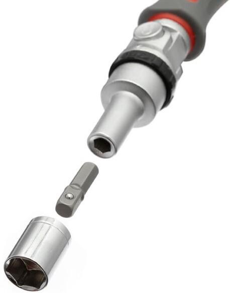 Викрутка реверсивного Intertool з карданом і комплектом насадок 21 од (VT-3360)