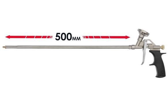 Пістолет для піни Intertool з довгим носиком 500 мм + 4 насадки (PT-0650)