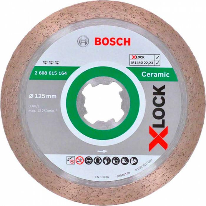 Алмазний диск Bosch X-LOCK Best for Ceramic 125x22.23x1.8x10 мм (2608615164)