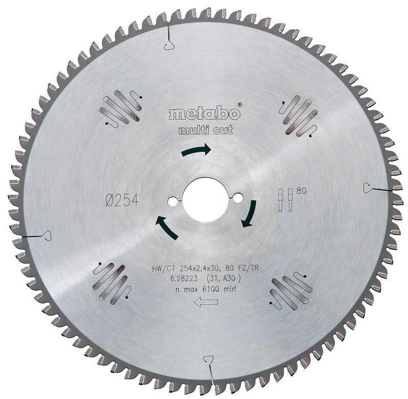 Пильний диск Metabo 250x30, HW/CT 80 WZ (628087000)