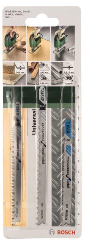 Набір пилок для лобзика Bosch SET T PROGR, 3 шт. (2609256743)