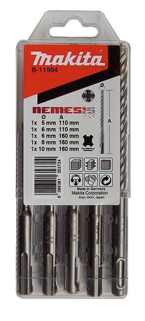 Свердло Makita Nemesis SDS+ 5 шт (B-11994)