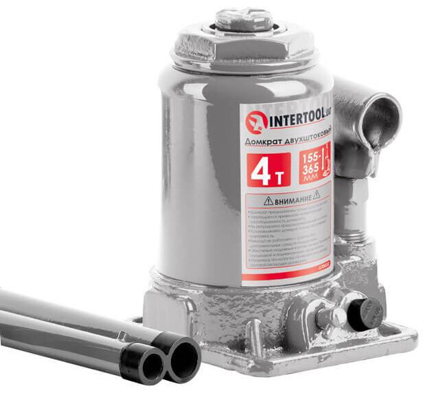 Домкрат двоштоковий Intertool GT0032 4 т