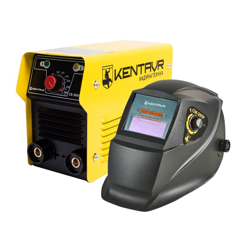 Комплект: зварювальний апарат Кентавр СВ-300НМК + маска Кентавр СМ-205Р (1+1)