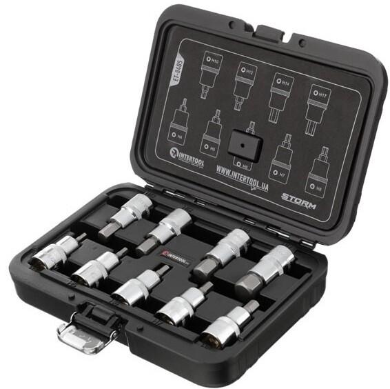 Набір біт Intertool STORM HEX 1/2 "4-17, 55 мм" S2 (ET-8405)