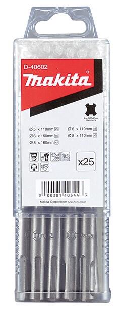 Набір бурів Makita SDS-Plus 25 шт (D-40602)