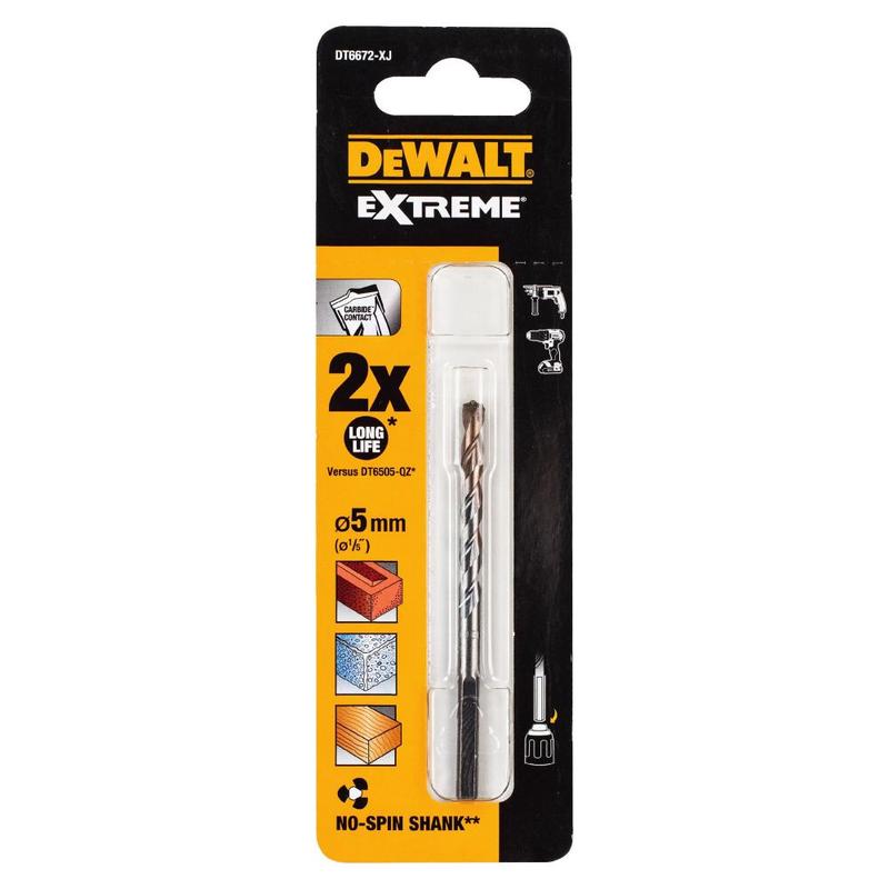 Твердосплавне свердло по бетону DeWALT EXTREME 5х85 мм (DT6672)