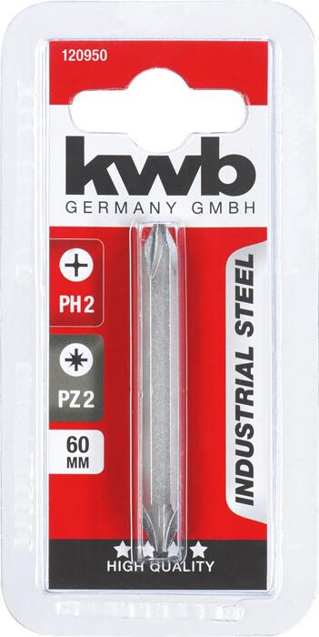 Двостороння біта KWB PH2/PZ2 60 мм (120950)