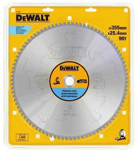 Диск пильний DeWALT 355х25.4мм 90 зубців (для нержавіючої сталі DW872) (DT1922)