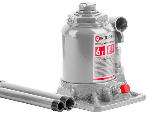 Домкрат двоштоковий Intertool GT0033 6 т