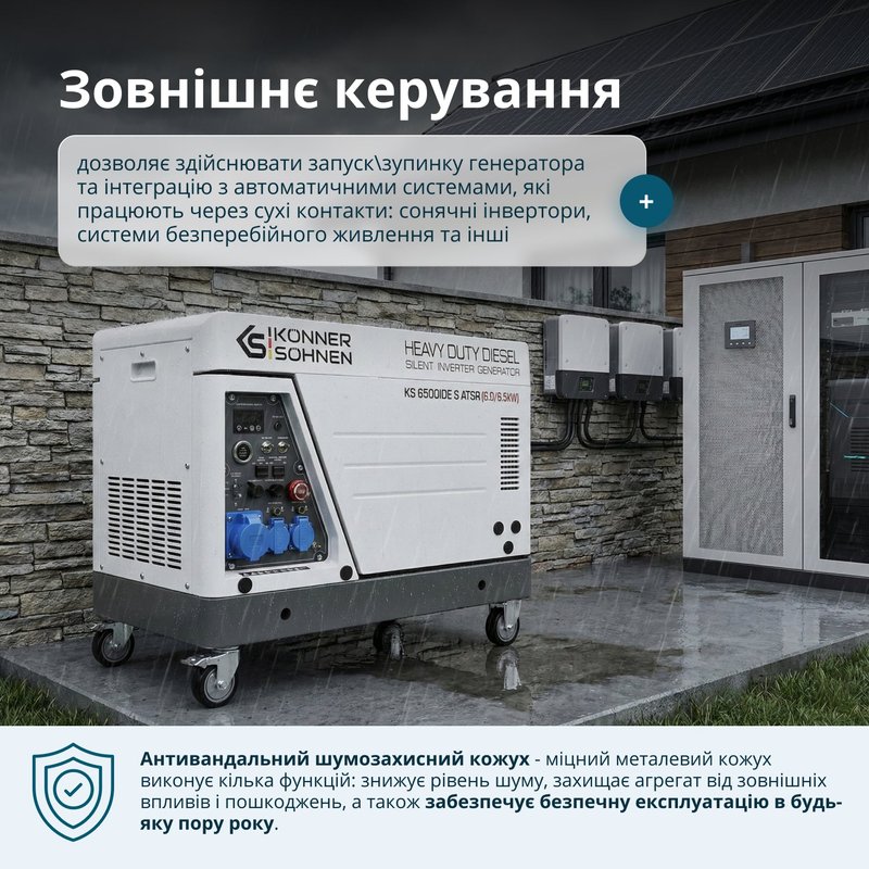 Дизельний інверторний генератор у шумозахисному кожусі KS 6500iDE S ATSR