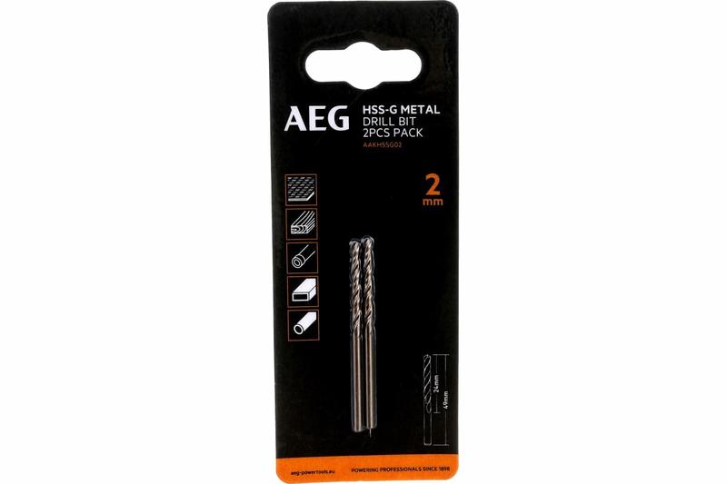 Свердло AEG AAKHSSG02 HSS, 2х24х49 мм, 2 шт. (4932479304)