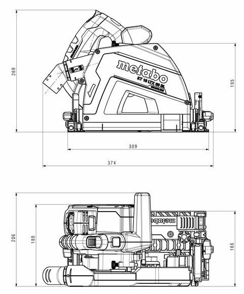 Акумуляторна погружная дискова пилка Metabo KT 18 LTX 66 BL Set АКБ, metaBOX (691172810)