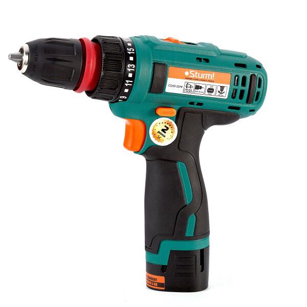 Дрель акумуляторна Li-Ion Sturm CD3212DFR 12 B, 2 аккум, DFR патрон