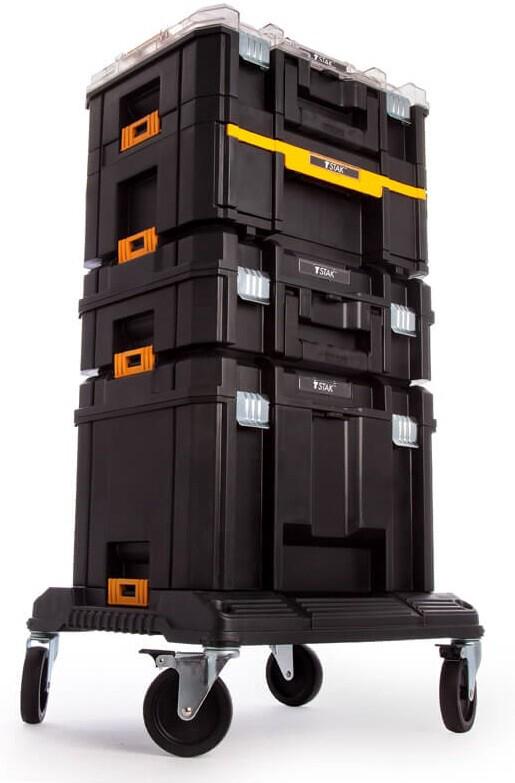 Комплект ящиків DeWALT 4 ящики + колісна основа в системі TSTAK (DWST1-81048)