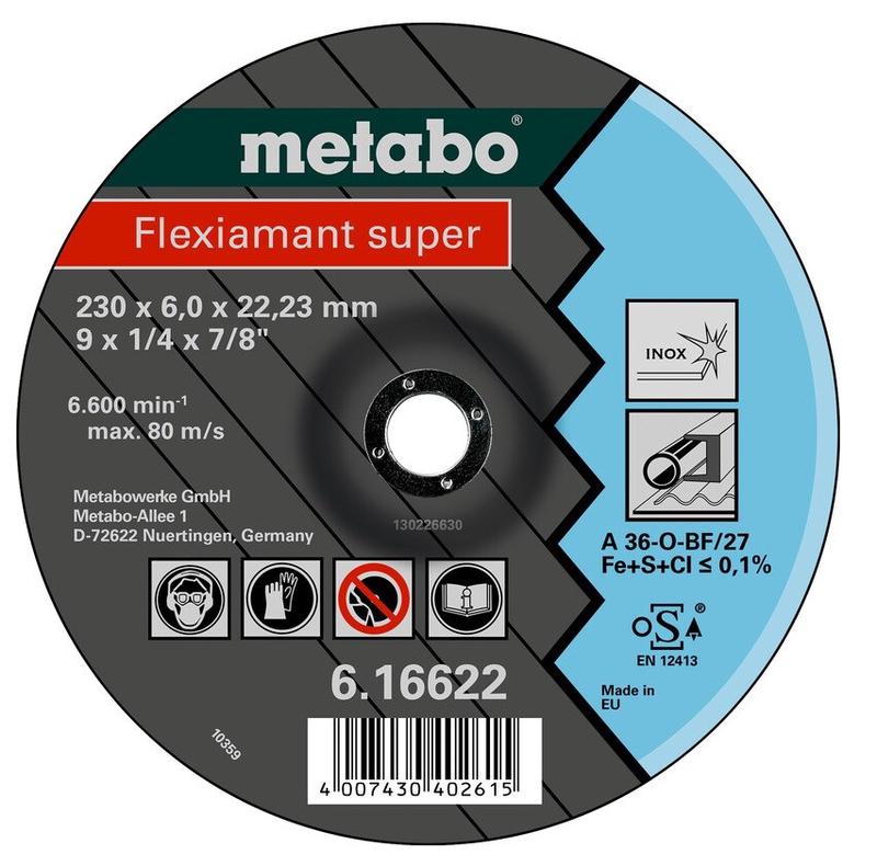 Круг зачисний Metabo Flexiamant super Premium A 36-O 230x6x22.23 мм (616622000)