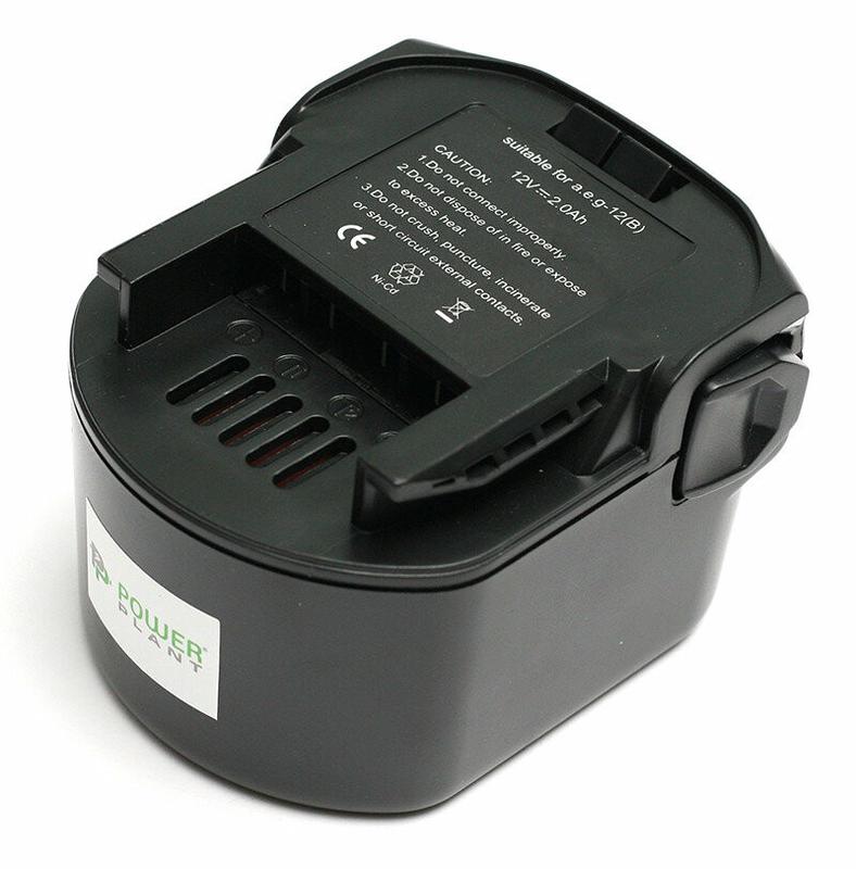 Акумулятор PowerPlant для шурупокрутів та електроінструментів AEG GD-AEG-12 (B), 12 V, 2 Ah, NICD B1214G (DV00PT0024)