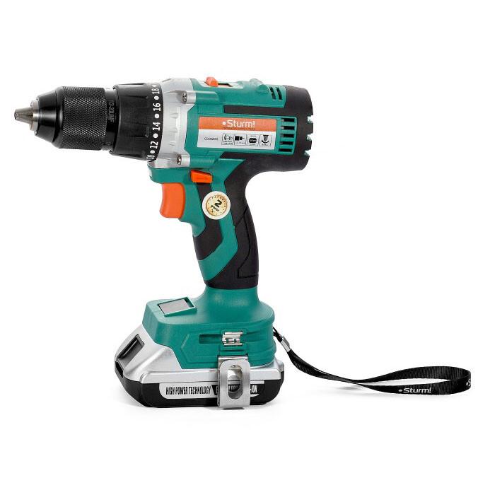 Дрель акумуляторна Li-Ion Sturm CD3220BL 20 В, 2 аккум.