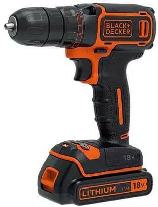 Акумуляторний дриль-шурупокрут BLACK+DECKER BDCDC18KB + чемодан + BCG720N