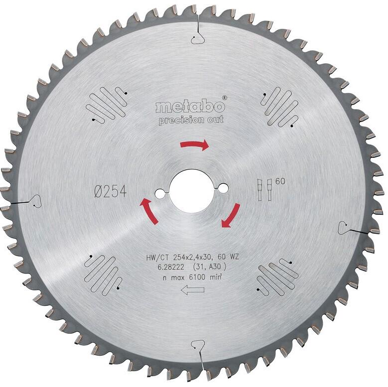 Пильний диск Metabo 250x2,8/1,8x30, Z = 34WZ 2NL, KGT501 (628045000)