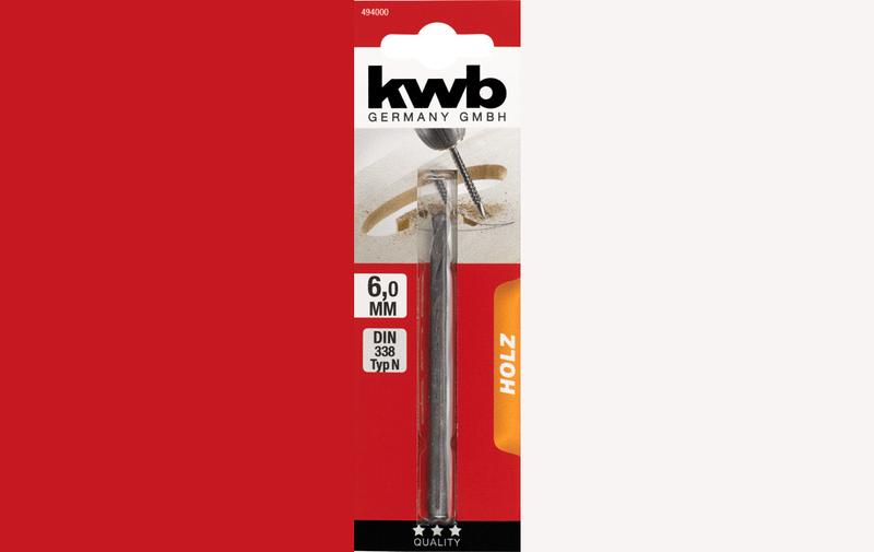 Свердло фрезерне по дереву KWB 6мм (494000)