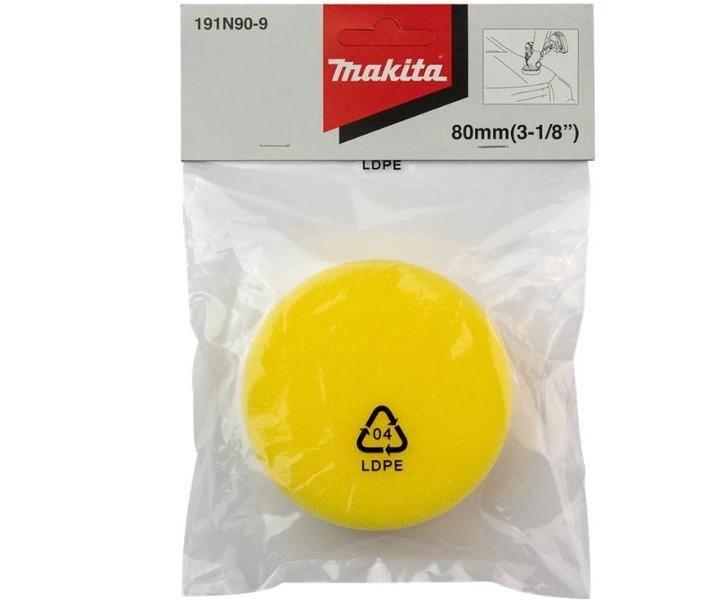 Полірувальна жовта насадка Makita 80 мм для DVP300 (191N90-9)