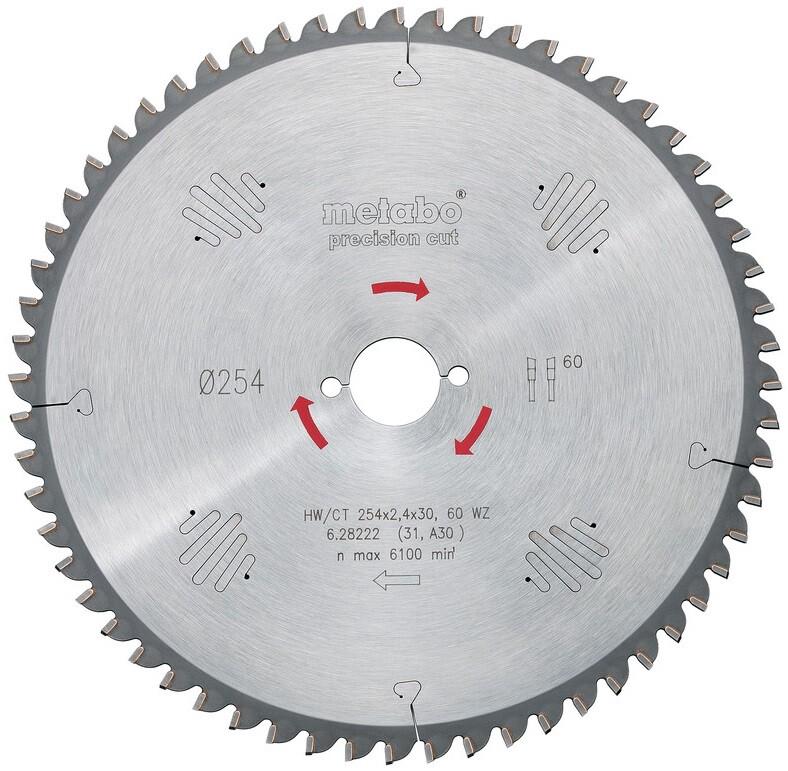 Пильний диск Metabo 254x30 40 WZ (628059000)