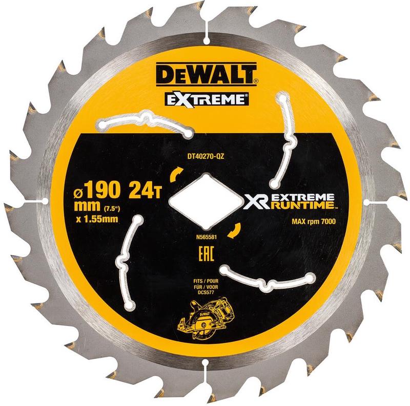 Диск пильний DeWALT XR Flexvolt Extreme c ромбовидної посадкою DT40270
