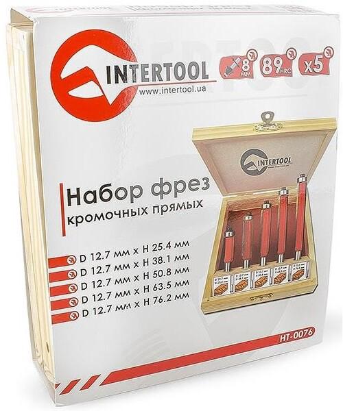 Набір фрез Intertool кромок прямих 5 шт. (HT-0076)