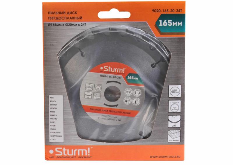 Диск пильний Sturm 9020-165-20-24T